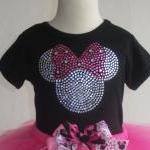 6.5" clear pink Minnie..